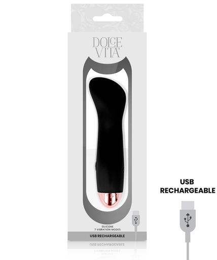 Pleasurements – Dolce Vita – Wiederaufladbarer Vibrator One Schwarz 7 Geschwindigkeiten Pleasurements – Dolce Vita – Wiederaufladbarer Vibrator One Schwarz 7 Geschwindigkeiten