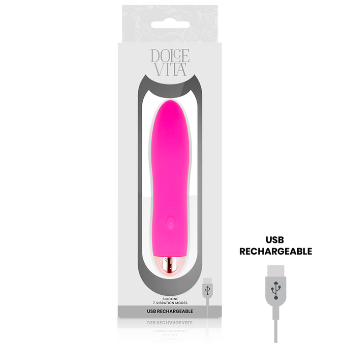 Pleasurements – Dolce Vita – Wiederaufladbarer Vibrator Four Pink mit 7 Geschwindigkeiten
