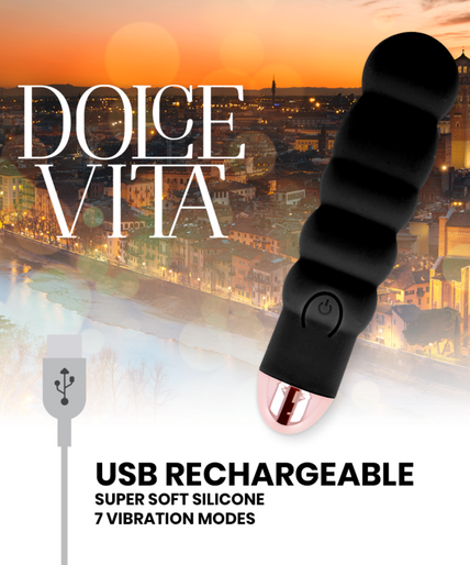 Pleasurements – Dolce Vita – Wiederaufladbarer Vibrator Sechs Schwarz 7 Geschwindigkeiten Pleasurements – Dolce Vita – Wiederaufladbarer Vibrator Sechs Schwarz 7 Geschwindigkeiten