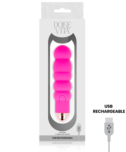 Pleasurements – Dolce Vita – Wiederaufladbarer Vibrator Sechs Pink 7 Geschwindigkeiten Pleasurements – Dolce Vita – Wiederaufladbarer Vibrator Sechs Pink 7 Geschwindigkeiten