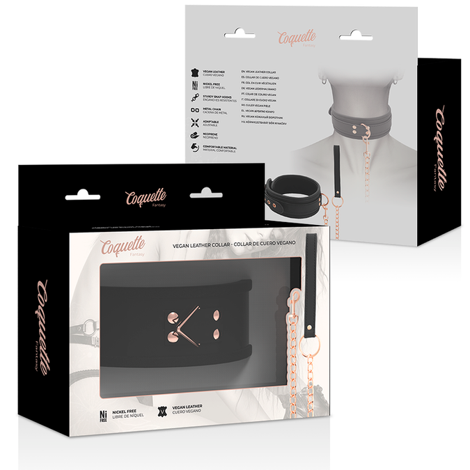 Coquette Chic Desire – Fantasy veganes Lederhalsband mit Neoprenfutter