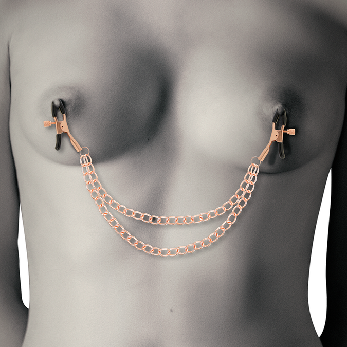 Coquette Chic Desire – Fantasy Metal Nipple Clips with Chain