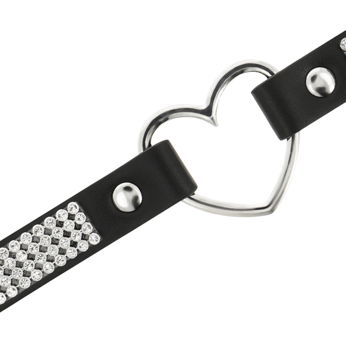 Coquette Chic Desire – Vegan Leder Halsband mit Herz