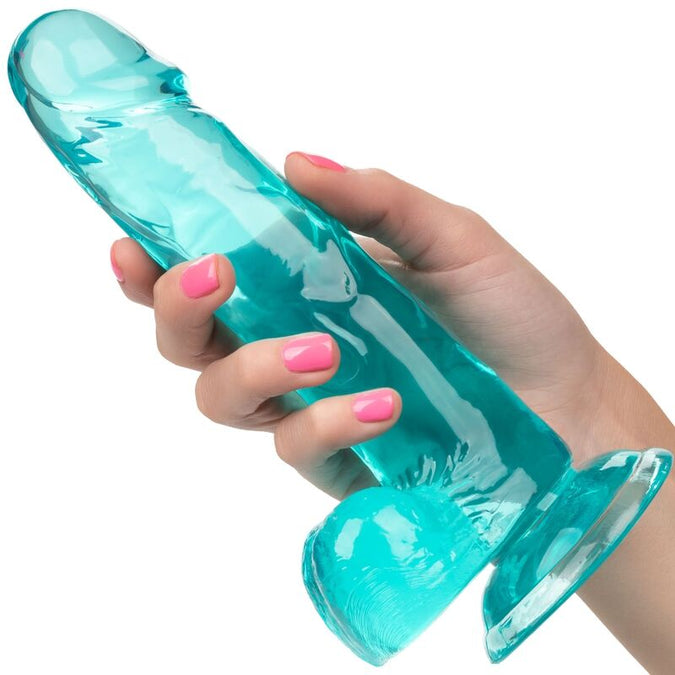 Pleasurements – Calexotics – Size Queen Dildo Blauw 15,3 Cm