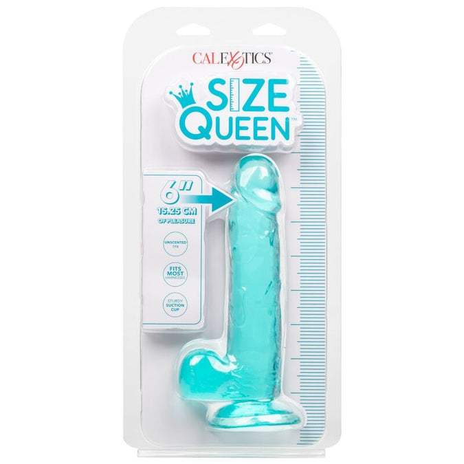 Pleasurements – Calexotics – Size Queen Dildo Blauw 15,3 Cm