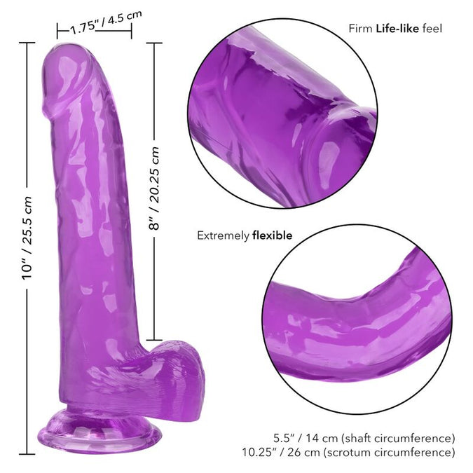 Pleasurements – Calexotics – Size Queen Dildo Paars 20,3 Cm