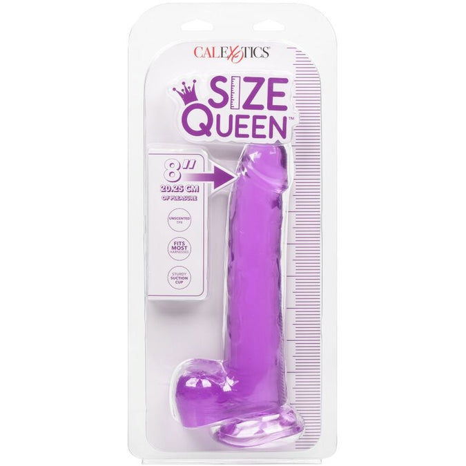 Pleasurements – Calexotics – Size Queen Dildo Paars 20,3 Cm