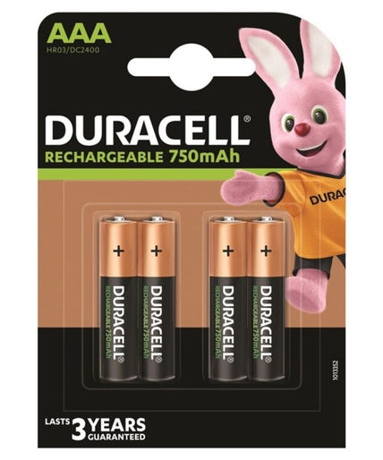 Duracell – Rechargeable Battery Hr03 Aaa 750mah 4 Unit Duracell – Rechargeable Battery Hr03 Aaa 750mah 4 Unit