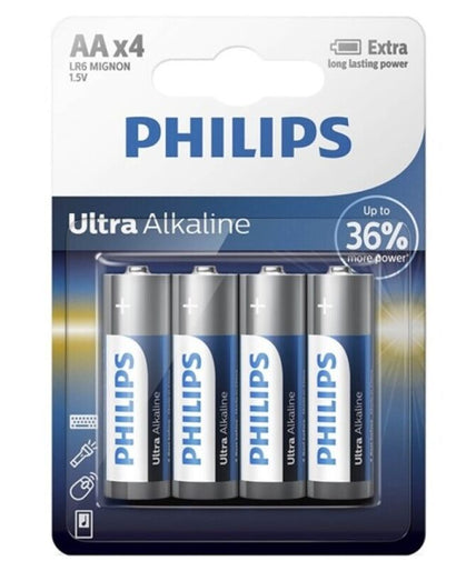 Philips – Ultra Alkaline Battery Aa Lr6 4 Unit Philips – Ultra Alkaline Battery Aa Lr6 4 Unit