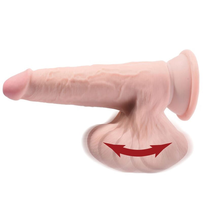 King Cock – Plus 3D dildo met schommelende ballen 12,7 cm