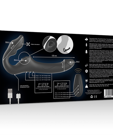 Ibiza – Draadloze Strapless Vibrator met 3 Motoren en 1000 Combinaties. Ibiza – Draadloze Strapless Vibrator met 3 Motoren en 1000 Combinaties.