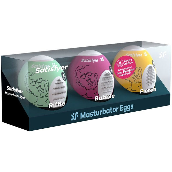 Satisfyer – 3 Masturbator Eieren Riffle, Bubble & Fierce