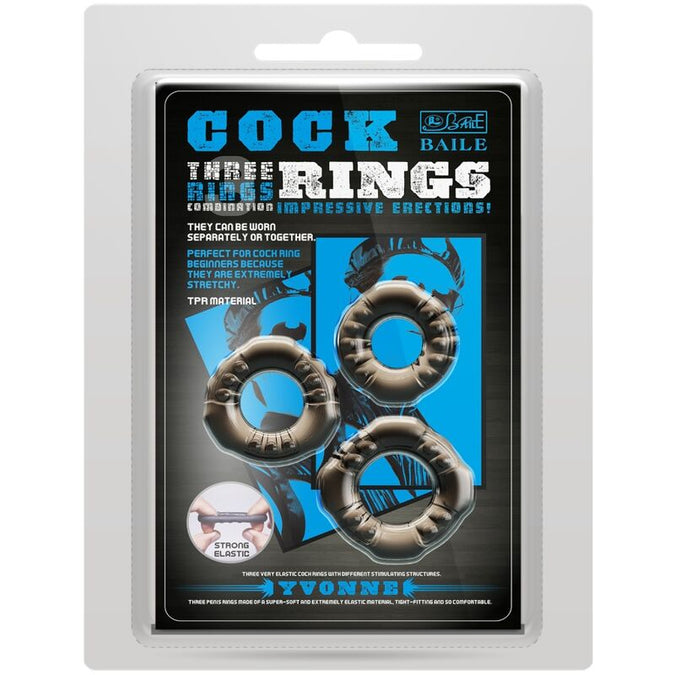 Baile – Cock Rings Yvonne Set 3 Penis Rings