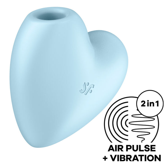 Satisfyer – Cutie Heart luchtdrukstimulator en vibrator blauw