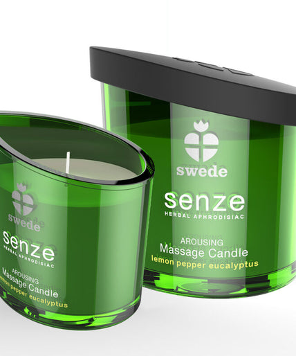 Swede – Senze Arousing Massagekerze – Zitrone, Pfeffer, Eukalyptus Swede – Senze Arousing Massagekerze – Zitrone, Pfeffer, Eukalyptus