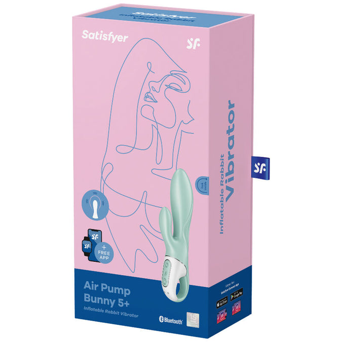 Satisfyer – Air Pump Bunny 5+ Aufblasbarer Rabbit Vibrator App Grün