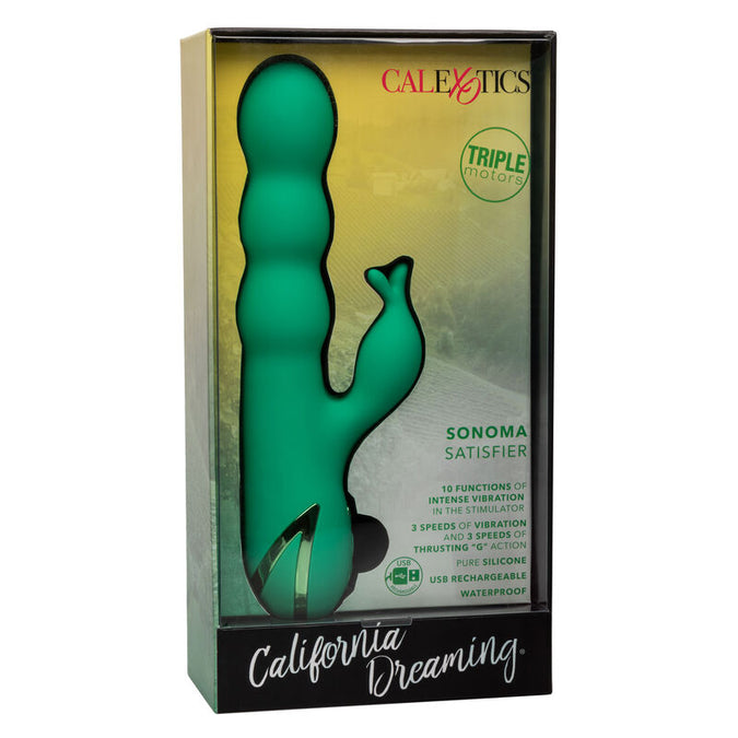 Pleasurements – Calexotics – Sonoma Satisfier Stoßender Rabbit Vibrator Grün