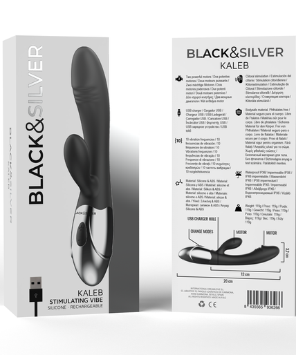 Black&silver – Kaleb Stimulierender Vibrator Black&silver – Kaleb Stimulierender Vibrator