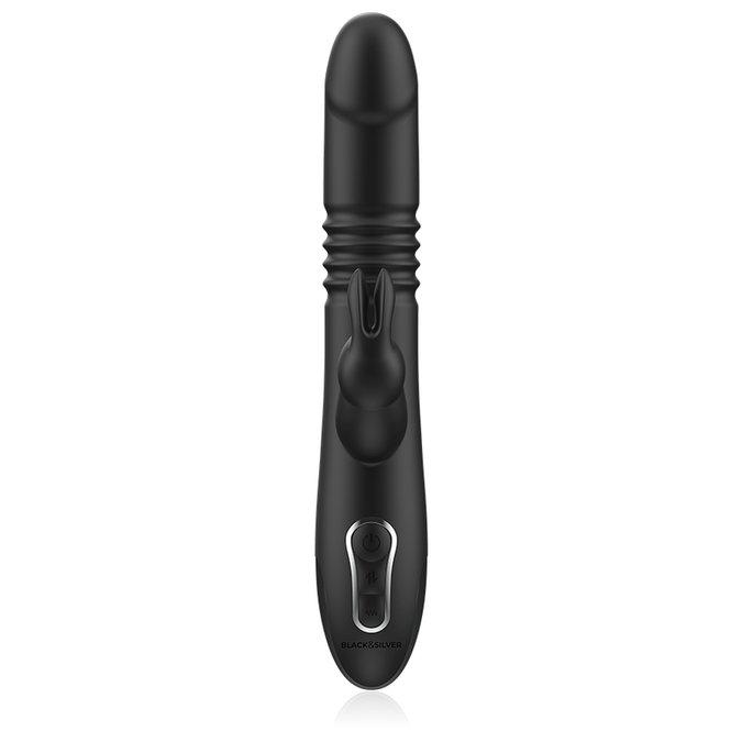Black&silver – Kenji Up & Down Rabbit Vibrator + Watchme Fernbedienung