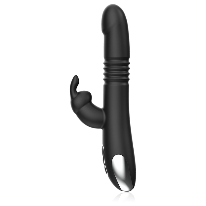 Black&silver – Kenji Up & Down Rabbit Vibrator + Watchme Fernbedienung
