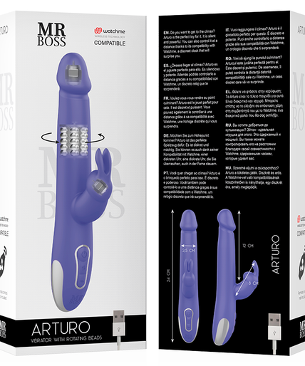 Mr Boss – Arturo Vibrator & Rotator mit Watchme Fernbedienung Mr Boss – Arturo Vibrator & Rotator mit Watchme Fernbedienung