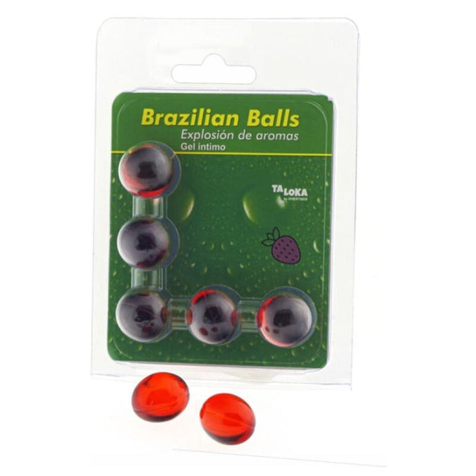 Taloka – 5 Braziliaanse Balls Aardbei Intiem Gel