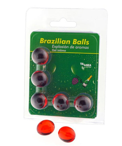 Taloka – 5 Brazilian Balls Strawberries & Champagne Intimate Gel Taloka – 5 Brazilian Balls Strawberries & Champagne Intimate Gel