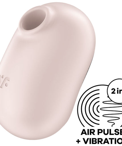 Satisfyer – Pro to Go 2 Doppel Luftimpuls Stimulator & Vibrator Beige Satisfyer – Pro to Go 2 Doppel Luftimpuls Stimulator & Vibrator Beige