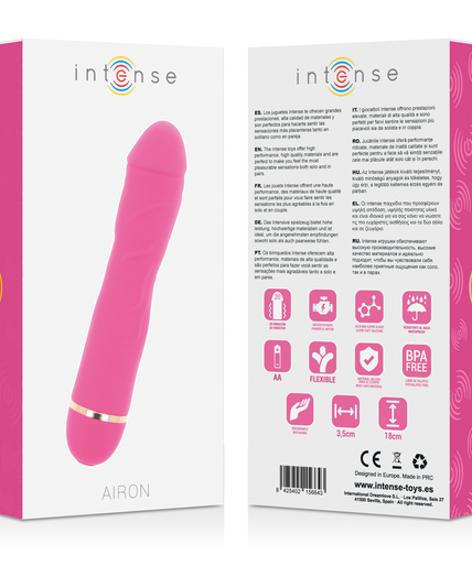 Intense – Airon Silikonvibrator mit 20 Geschwindigkeiten Pink Intense – Airon Silikonvibrator mit 20 Geschwindigkeiten Pink