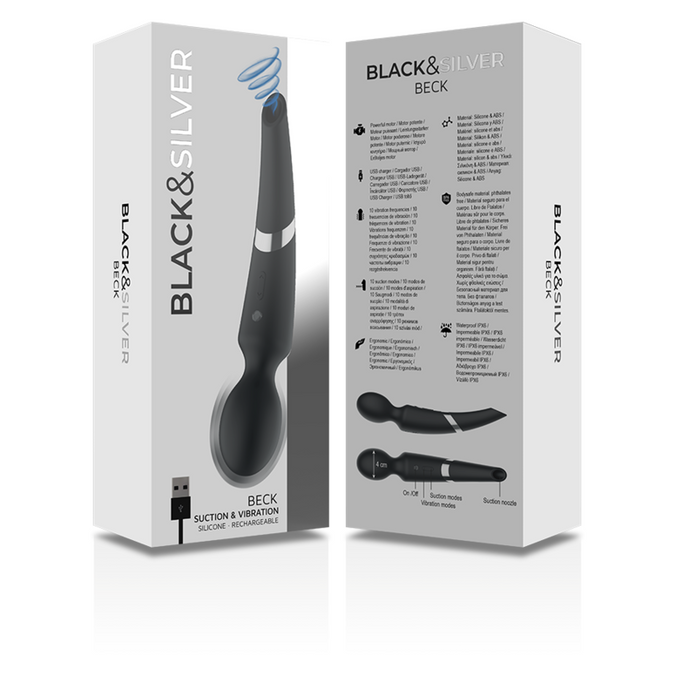 Black&silver – Beck Wand und Saugnapf 2 in 1 Silikon