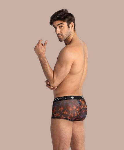 Anais Men – Chill Boxer S Pleasurements Anais Men Chill boxer met kleurrijk bladerpatroon en zwarte tailleband met merklogo