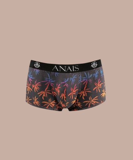 Anais Men – Chill Boxer S Pleasurements Anais Men Chill boxer met kleurrijk bladerpatroon en zwarte tailleband met merklogo