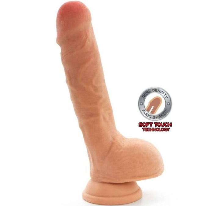 Get Real – Dual Density realistischer Dildo mit Hoden Haut 18 cm