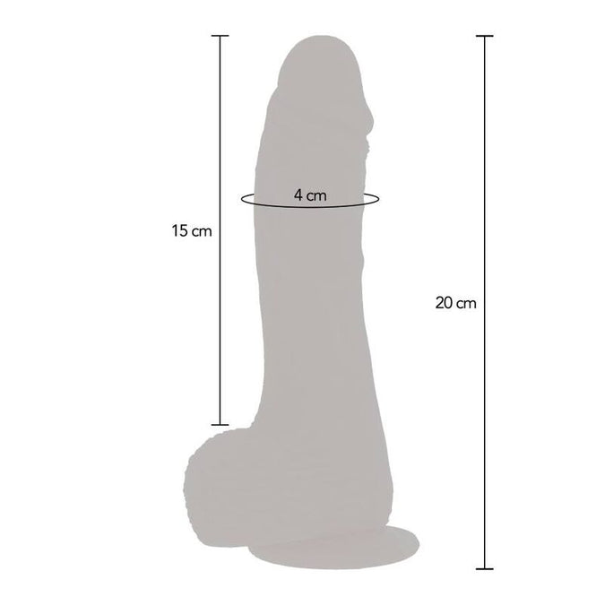 Word echt – Op en neer roterende vibrerende dildo van huid