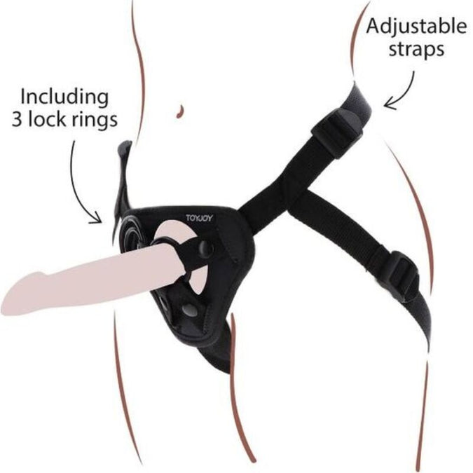Get Real – Strap-On Geschirr Schwarz