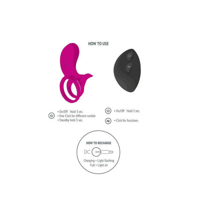Xocoon – Couples Stimulator Ring Fuchsia