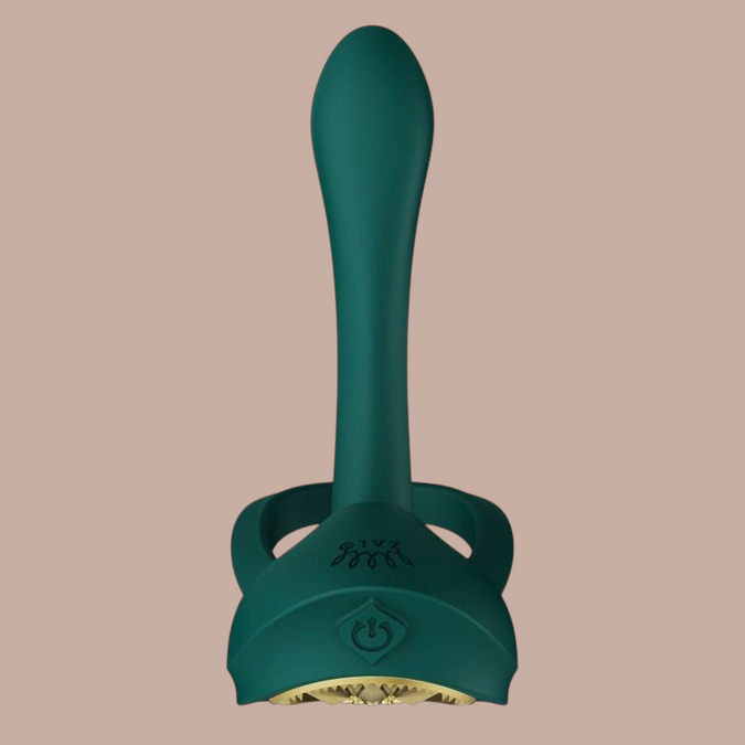 Pleasurements Zalo Bayek vibrerende koppelring in groen siliconen met ergonomisch ontwerp voor gedeeld plezier