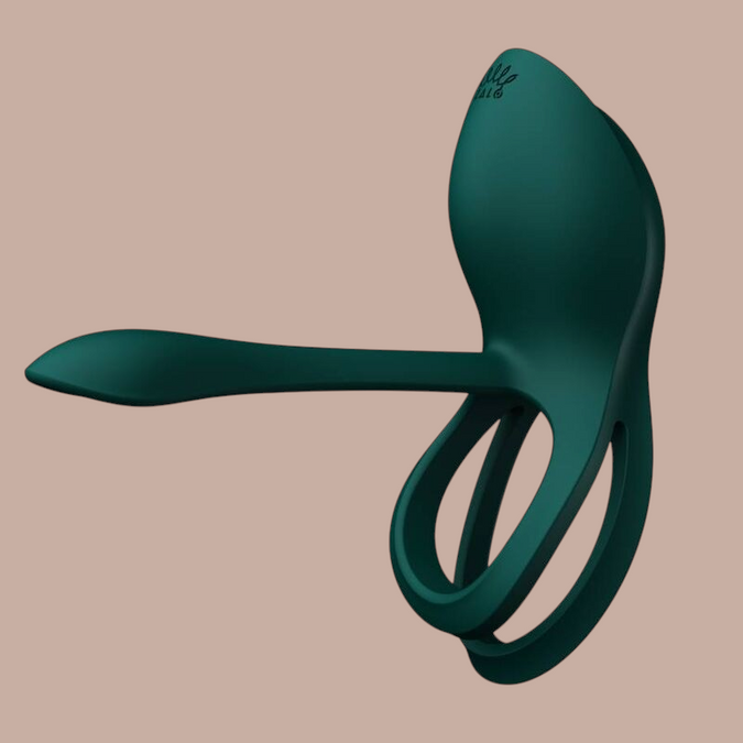 Pleasurements Zalo Bayek vibrerende koppelring in groen siliconen met ergonomisch ontwerp voor gedeeld plezier.