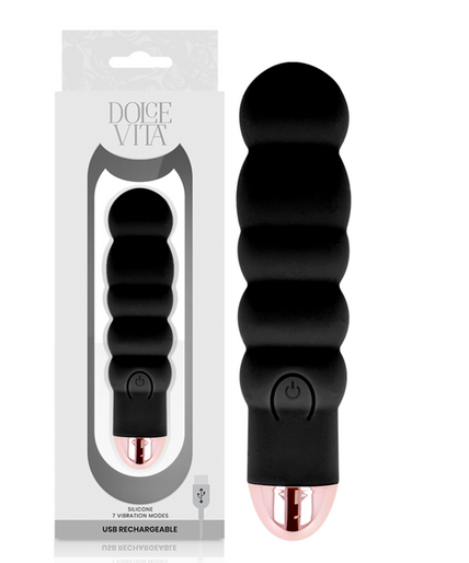 Pleasurements – Dolce Vita – Wiederaufladbarer Vibrator Sechs Schwarz 7 Geschwindigkeiten Pleasurements – Dolce Vita – Wiederaufladbarer Vibrator Sechs Schwarz 7 Geschwindigkeiten