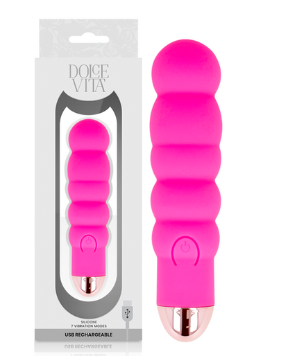 Pleasurements – Dolce Vita – Wiederaufladbarer Vibrator Sechs Pink 7 Geschwindigkeiten Pleasurements – Dolce Vita – Wiederaufladbarer Vibrator Sechs Pink 7 Geschwindigkeiten