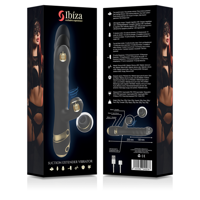 Ibiza – Op en neer + Vibrator + Clitorissuctie