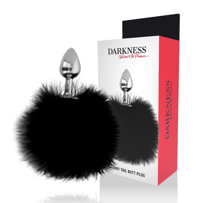 Darkness – Extra Anal Buttplug mit Schwanz Schwarz 7 cm