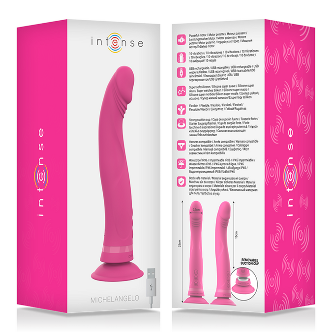 Intense – Michelangelo Pink Silikon Vibrator Dildo
