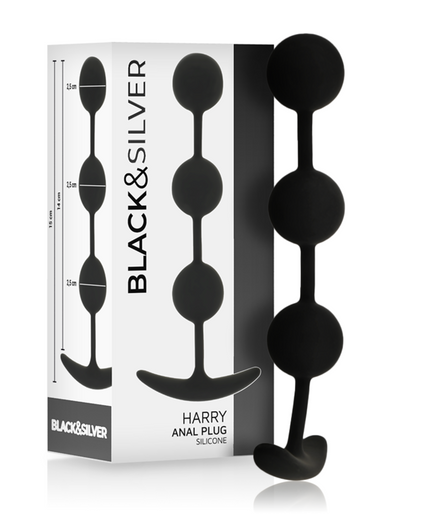 Black&silver – Harry Analrosenkranz 3 Silikonkugeln 14 Cm Black&silver – Harry Analrosenkranz 3 Silikonkugeln 14 Cm