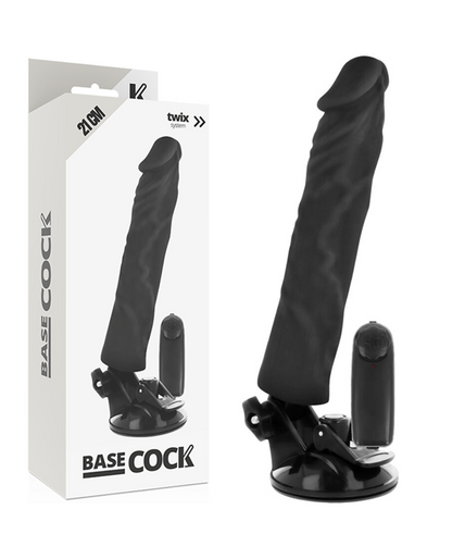 Basecock – Realistischer Vibrator Fernbedienung Schwarz 21 cm – Ø – 4 cm Basecock – Realistischer Vibrator Fernbedienung Schwarz 21 cm – Ø – 4 cm