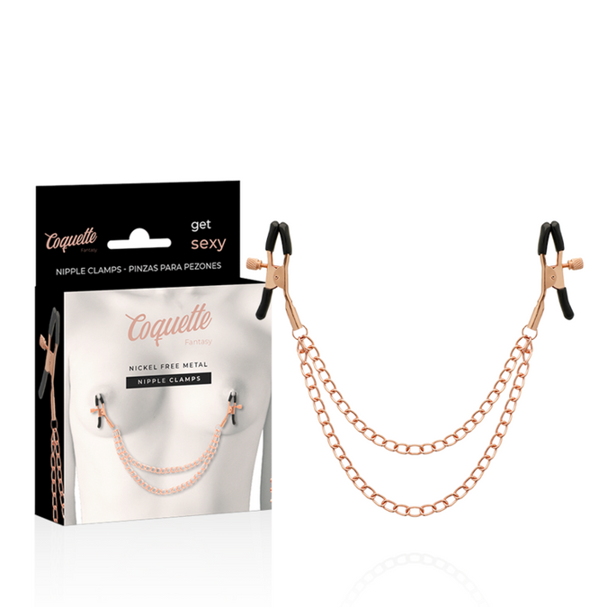 Coquette Chic Desire – Fantasy Metal Nipple Clips with Chain