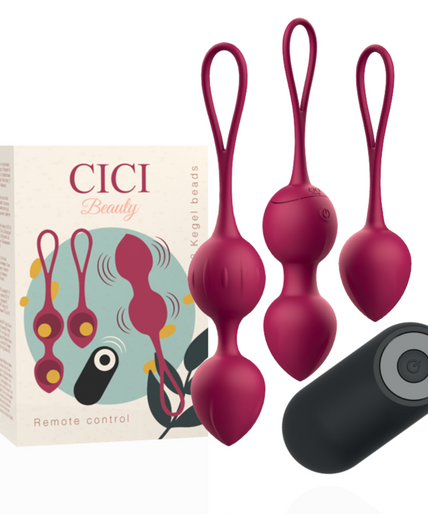 Cici Beauty – Core Silikon 3 Vibrations-Kegelperlen mit Fernbedienung Cici Beauty – Core Silikon 3 Vibrations-Kegelperlen mit Fernbedienung