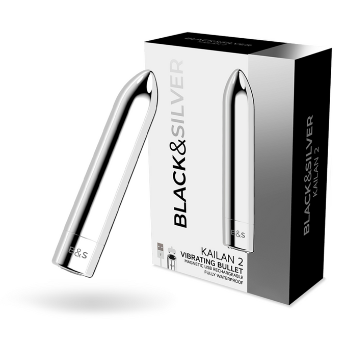 Black&silver – Kailan 2 Silber Vibrations-Magnetkugel