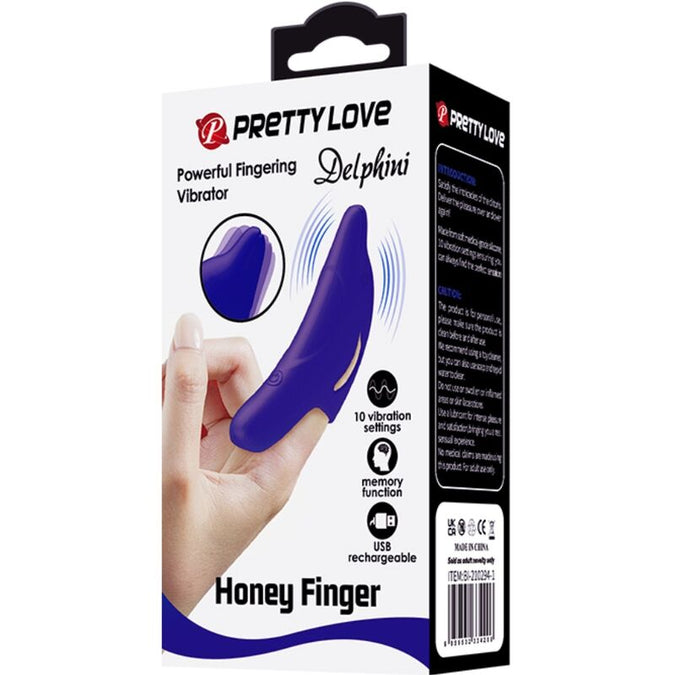 Pretty Love – Delphini Powerful Dark Blue Finger Stimulator