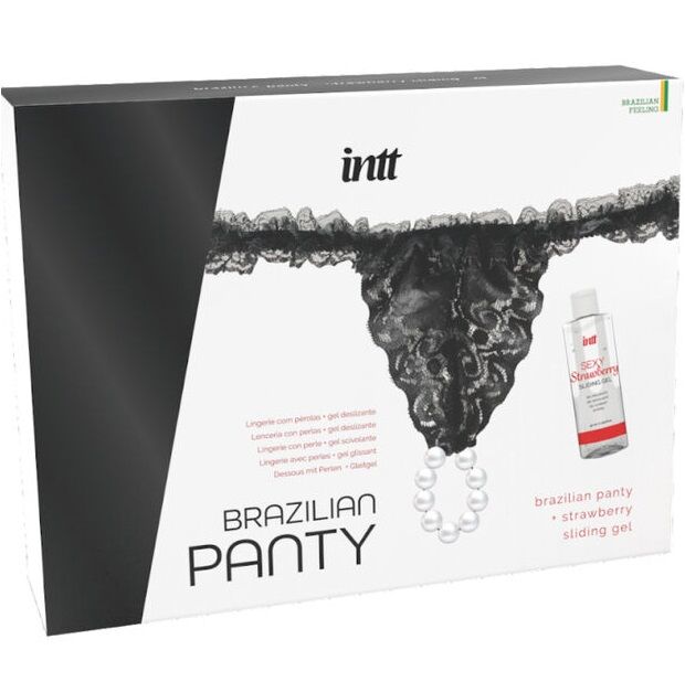 Intt Releases – Brazilian Black Panty With Pearls And Lubricant Gel 50 Ml
